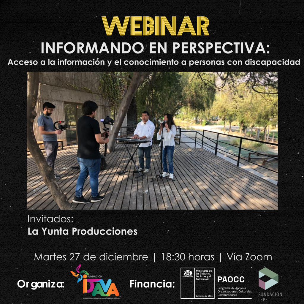 Afiche Webinar "Informando en perspectiva" de Fundación IDAVA