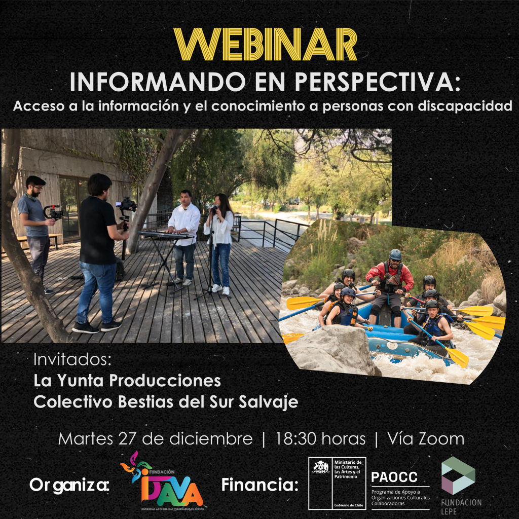 Afiche Webinar "Informando en perspectiva" de Fundación IDAVA